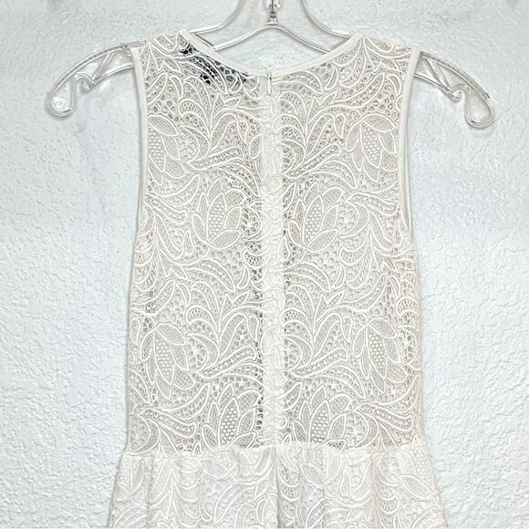 For Love & Lemons Lulu Lace Mini Dress in Off White size XS - Picture 11 of 11